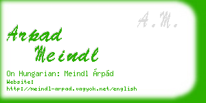arpad meindl business card